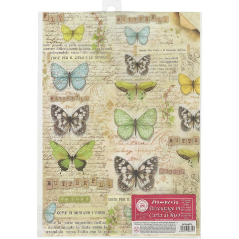 Stamperia Rice Paper Sheet A4 - Butterfly