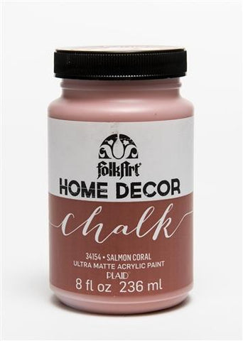 Plaid - Folkart - Home Decor Chalk Ultra-Matte Paint (8oz) - Salmon Coral