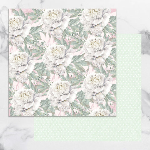 Paper - 12 x 12in Double Sided - Peaceful Peonies Sheet 10 (1pc)