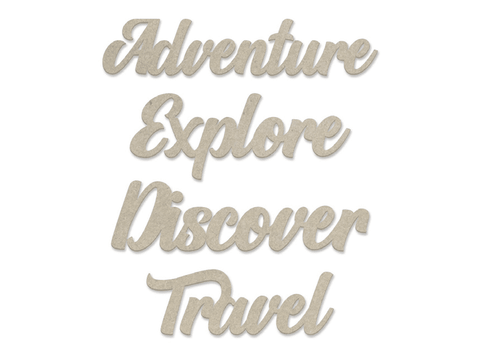 New Adventures - Chipboard set, Adventure Sentiment