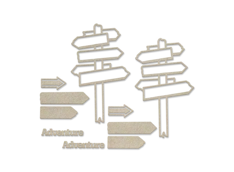 New Adventures - Chipboard set, Signpost