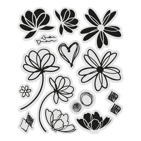 You Go Girl - Stamp Set, Layered Florals