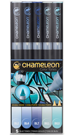 Chameleon Alcohol Pen - 5 Pen Set - Blue Tones