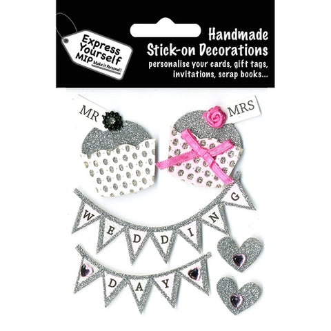 Express Yourself 3D Sticker - Wedding Day - Fairy Cupcakes