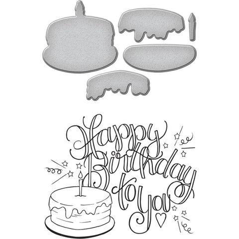 Spellbinders Stamp & Die Set By Tammy Tutterow - Happy Birthday Cake