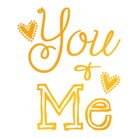 Ultimate Crafts - You and Me Hotfoil Stamp (51 x 57mm | 1.9 x 2.2in) - Sweet Sentiments wh