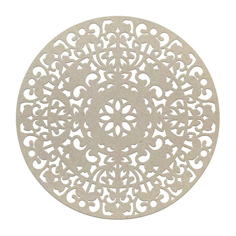 Ultimate Crafts - Bouquet Doily Chipboard (1pc) (80 x 80mm | 3.1 x 3.1in) WH