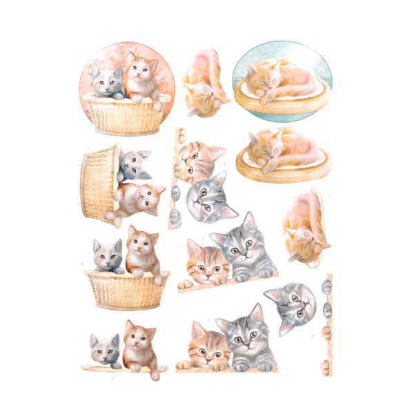 Amy Design - A4 Decoupage Sheets, Cat's World | Hobby Craft and Scrap