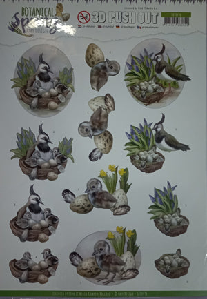 Precious Marieke - Botanical Spring A4 Decoupage Sheet, Pigeons | Hobby Craft and Scrap