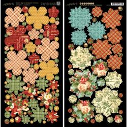 Graphic 45 - Twelve Days of Christmas Collection - Diecuts