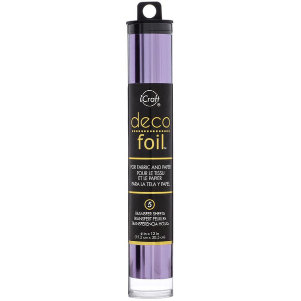 Deco Foil Transfer Sheets 6"X12" 5/Pkg - Lilac