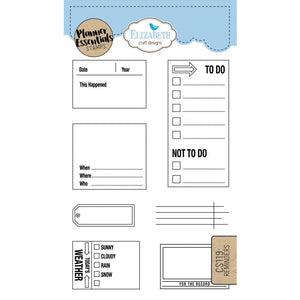 Elizabeth Craft Clear Stamp - Reminders