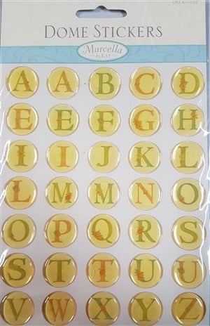Marcella by Kay - Dome Sticker Antique Alphabet