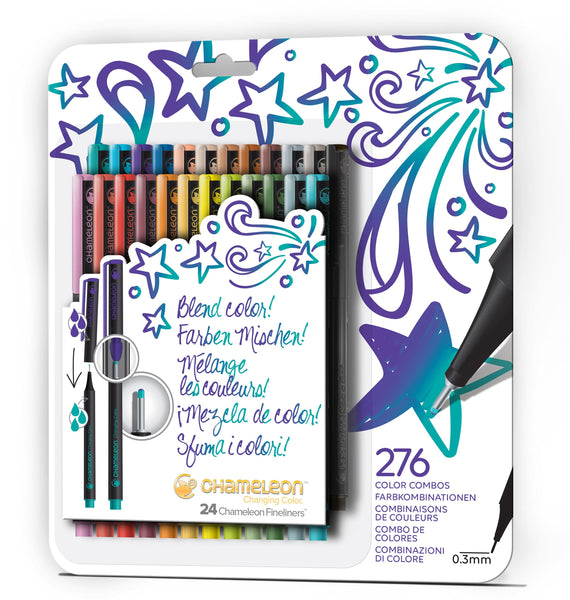 Chameleon Fineliner 24-Pen Bold Colors Set