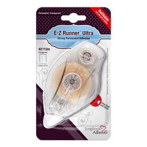 E-Z Runner Ultra Strong Permanent Transparent Adhesive Refillable - 13m