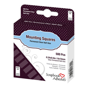 3L Scrapbook Adhesives Mounting Squares Clear Half Size Permanent (500)