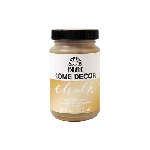 Plaid - Folkart - Home Decor Chalk Paint (8oz) - Metallic Gold