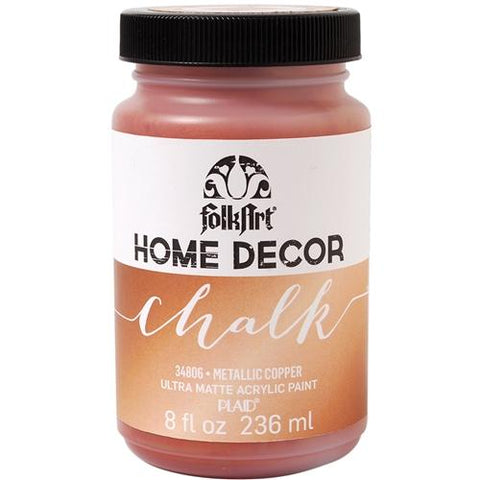 Plaid - Folkart - Home Decor Chalk Paint (8oz) - Metallic Copper