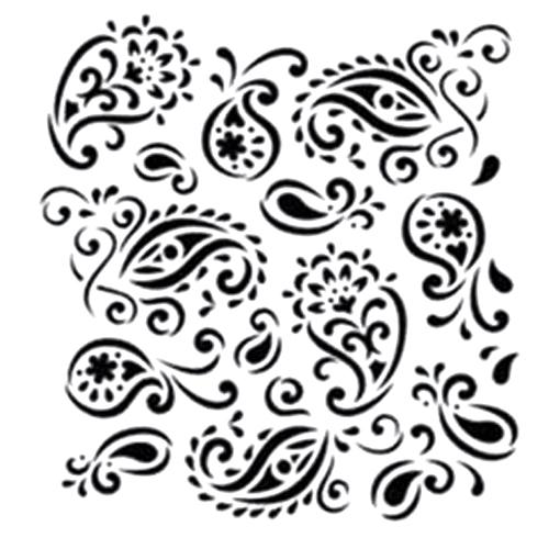 Plaid Folkart HMC Laser Stencil - Paisley Delight