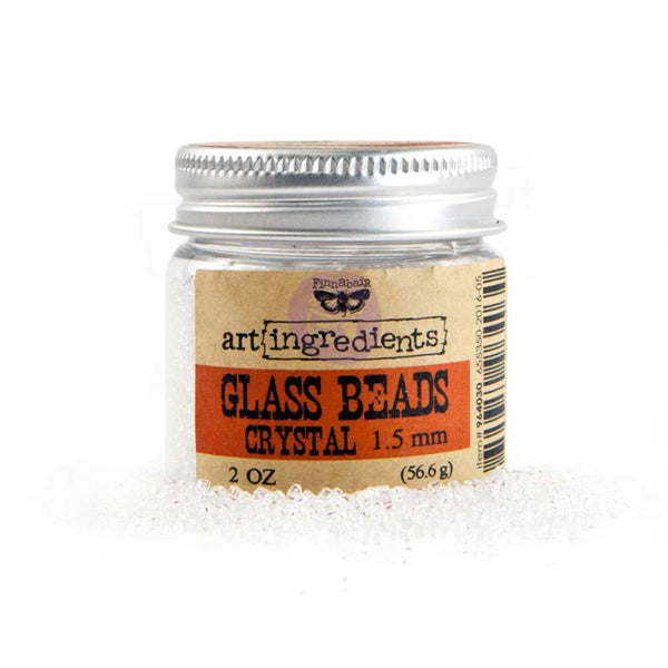 Finnabair Art Ingredients Glass Beads 2oz - 1.5mm Crystal