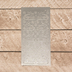 Artdeco Sticker - Rabbits Silver WH