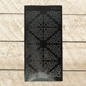 Artdeco Sticker - Corners Large 4 - Black