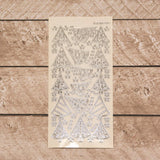 Sticker - AD - Christmas Trees - Silver / transparent