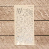 Sticker - AD - Flowers - Silver / transparent