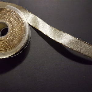 Birch - Craft Ribbon Gold w/Gold Trim 22mm - per meter