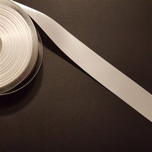 Birch - Craft Satin Ribbon 25mm White (Per meter)