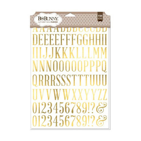 BoBunny - Alphabet Gold Foil Rubon