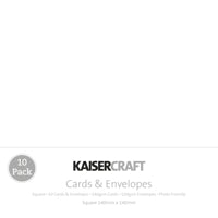 Kaisercraft Square Card and Envelope Pack (10 pack)