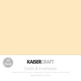Kaisercraft Square Card and Envelope Pack (10 pack)