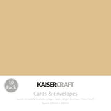 Kaisercraft Square Card and Envelope Pack (10 pack)
