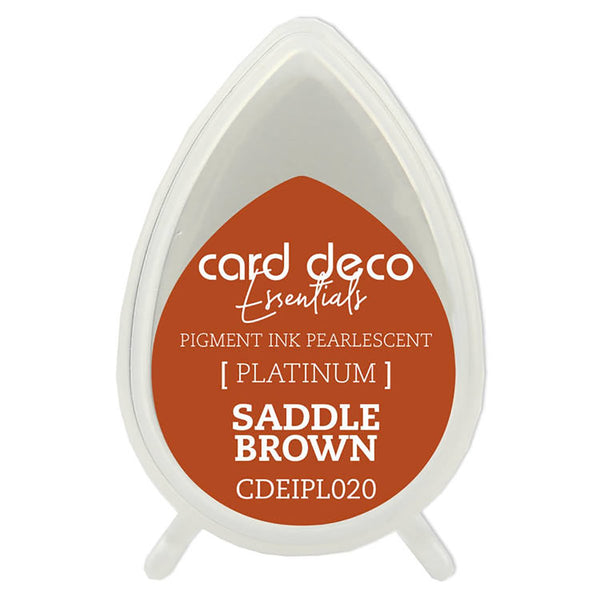 Card Deco Essentials Fast-Drying Pigment Ink Pearlescent Saddle Brown | Couture Creations