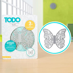 Todo Henna Butterfly Large - 95mm x 110mm |3.8in x 4.4in - 2 dies