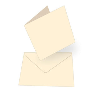 Cream - Square Cards & Envelopes (50 Sets) - Couture Creations