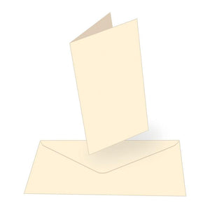 Cream - Tall Cards & Envelopes (50 Sets) - Couture Creations