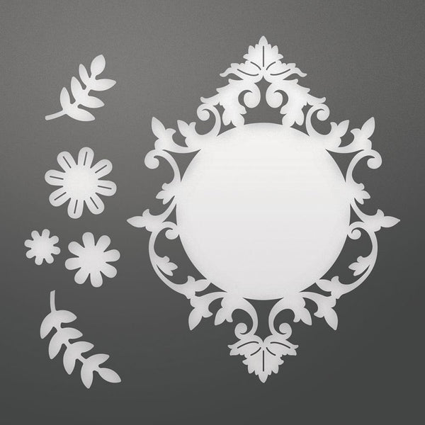 Couture Creations - C'est La Vie Flowers and Frame Decorative Die Set (6pc) WH