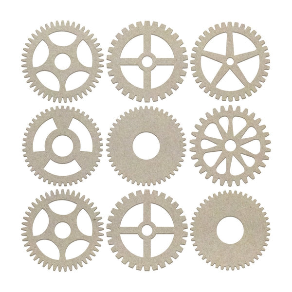 Chipboard - Mini Gears Set  (9pc)