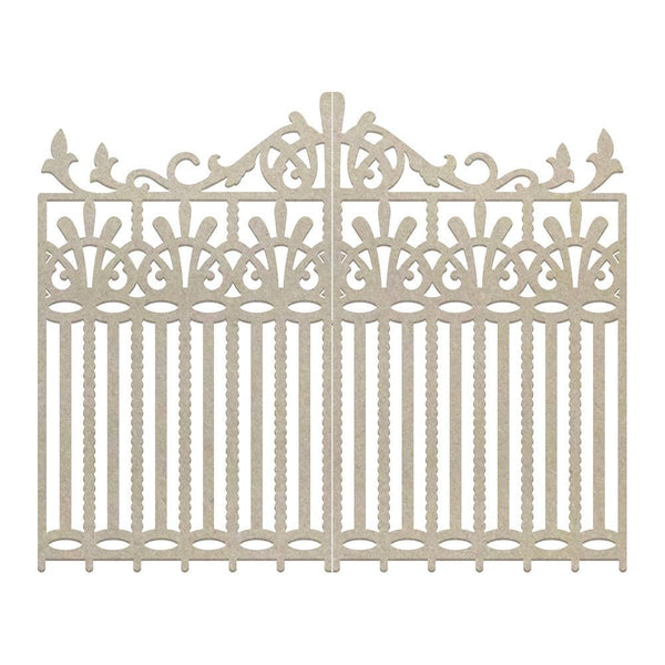 Couture Creations - Cest La Vie Wrought Iron Gate Chipboard (2pc) WH
