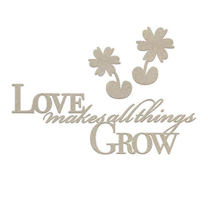 Couture Creations - Cest La Vie Makes All Things Grow Sentiment Chipboard (5pc) WH