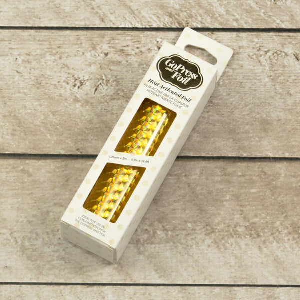 Heat Activated Foil - Gold (Iridescent Square Pattern)