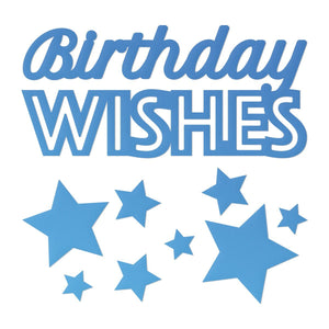 Couture Creations Mini Die - Birthday Wishes Sentiment (9pc)