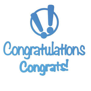 Couture Creations Mini Die - Congrats! Sentiment (3pc)
