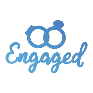 Couture Creations Mini Die - Engaged Sentiment & Rings (2pc) WH