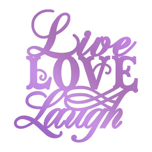 Couture Creations Butterfly Garden Collection - Live, Love, Laugh Hotfoil Stamp WH