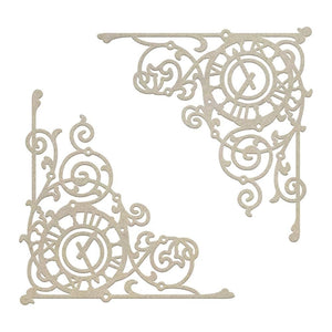 Gentlemans Emporium - Chipboard, Ticking Corner Set (2pc)