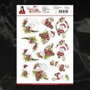 Precious Marieke Joyful Christmas Elf Decoupage A4 Sheet