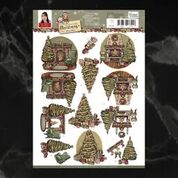 Yvonne Creations Celebrating Christmas Fireplace Decoupage A4 Sheet